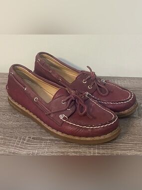 Sperry Top-Sider Gold Cup Boat Shoes Women's Size 8.5 Burgundy